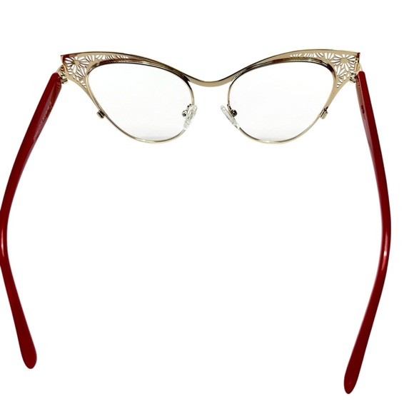 Vooglam Calista JGM565123-04 Cat Eye Red Gold Metal Eyeglasses - Picture 6 of 6